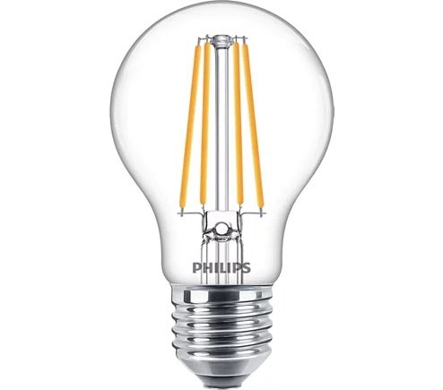 LED lemputė PHILIPS Classic, A60, E27, 8,5W (=75W), 2700K, 1055 lm, filamentinė, šiltai baltos sp.