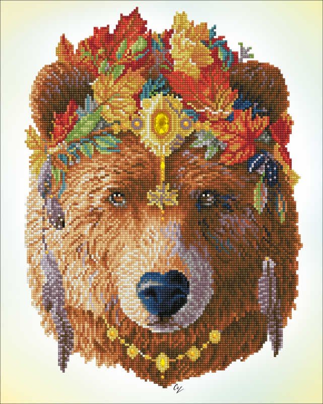 Deimantinė mozaika BOHEMIAN BEAR 41x51 cm
