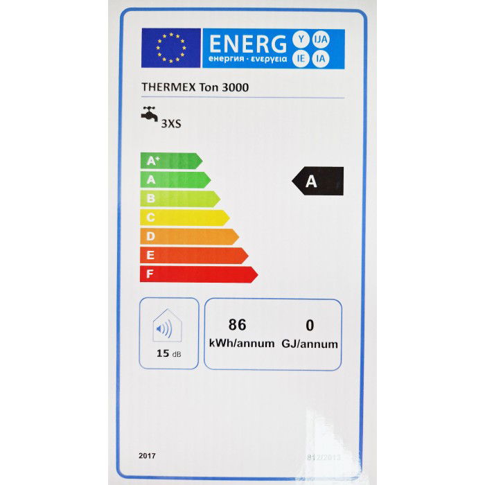 Momentinis vandens šildytuvas THERMEX Ton, 3 kW, juodos sp., lankstus išbėgimo vamzdis - 2