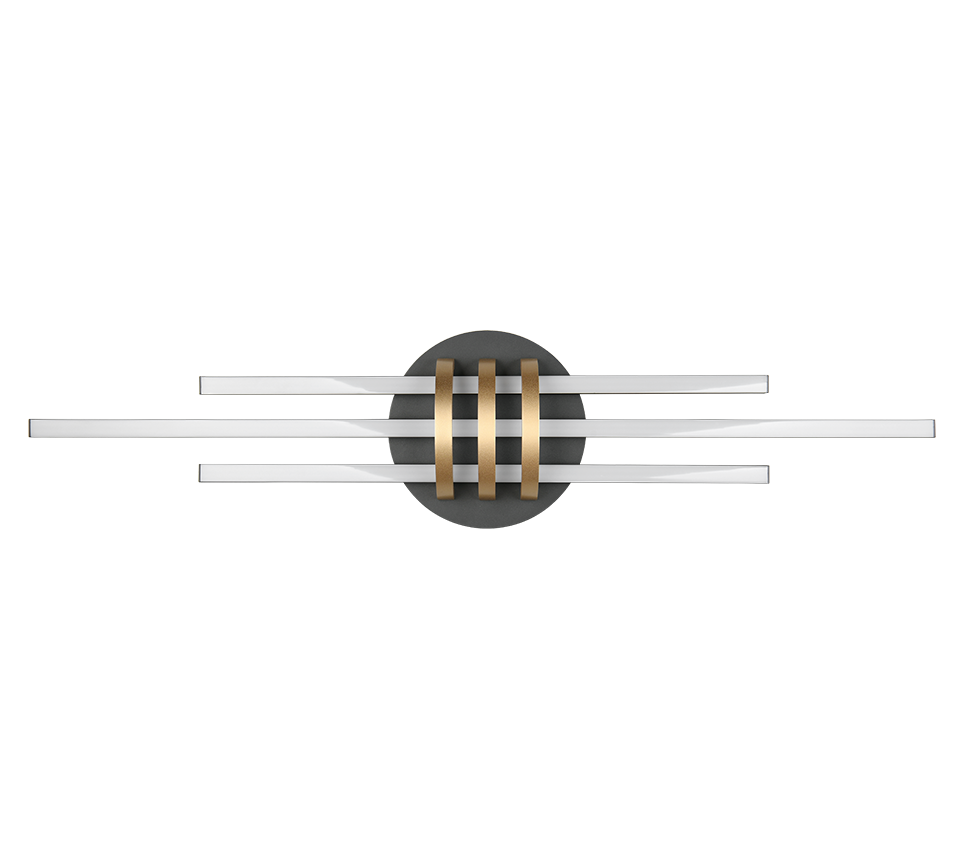 Lubinis LED šviestuvas REALITY CINTO, 20W, 3000K, 2380lm, juodos/auksinės sp., 10x18x80cm - 5