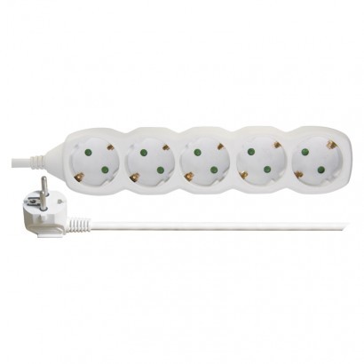 Ilgiklis EMOS, 5 lizdai, 3x1.5mm, 5 m, baltos sp.-0