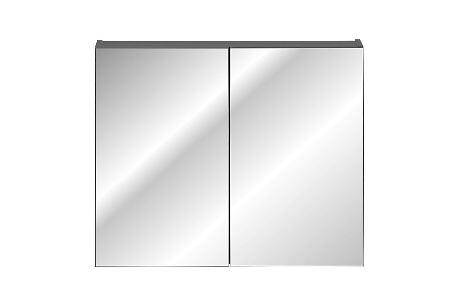Vonios spintelė su veidrodžiu SANTA FE BLACK 84-80-A-2D, juoda - 2