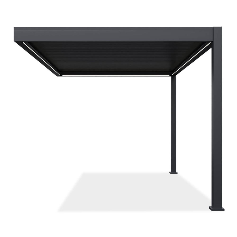 Pavėsinė Pergola ELEGANCE WALL AUTOMATIC 300x400 cm su LED, Anthracite, montuojama prie sienos - 4