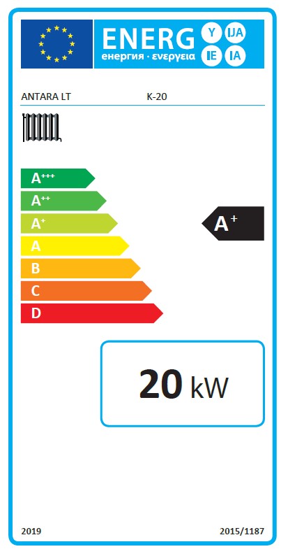 Šildymo katilas ANTARA K-20 K 10-20 kW - 9