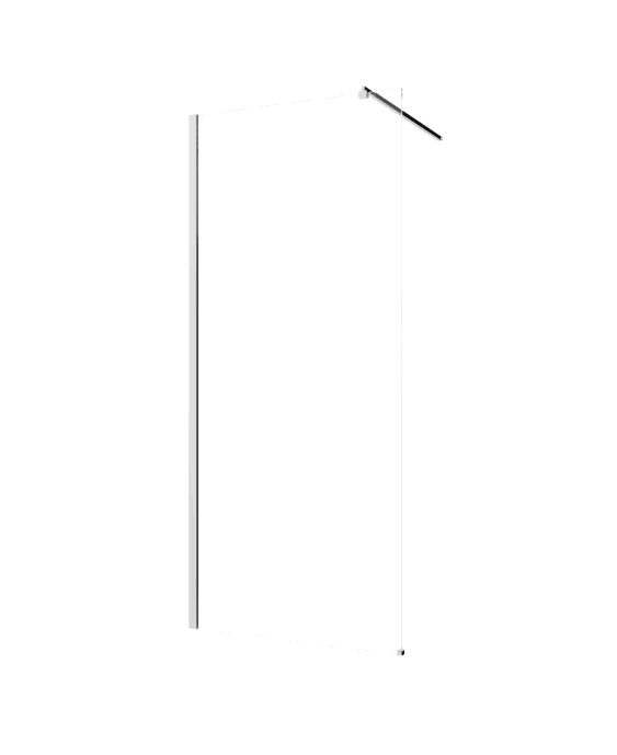 Dušo sienelė WALK IN II, skaidrus stiklas 8 mm, chromo sp. rėmas, 90 x 200 cm-0
