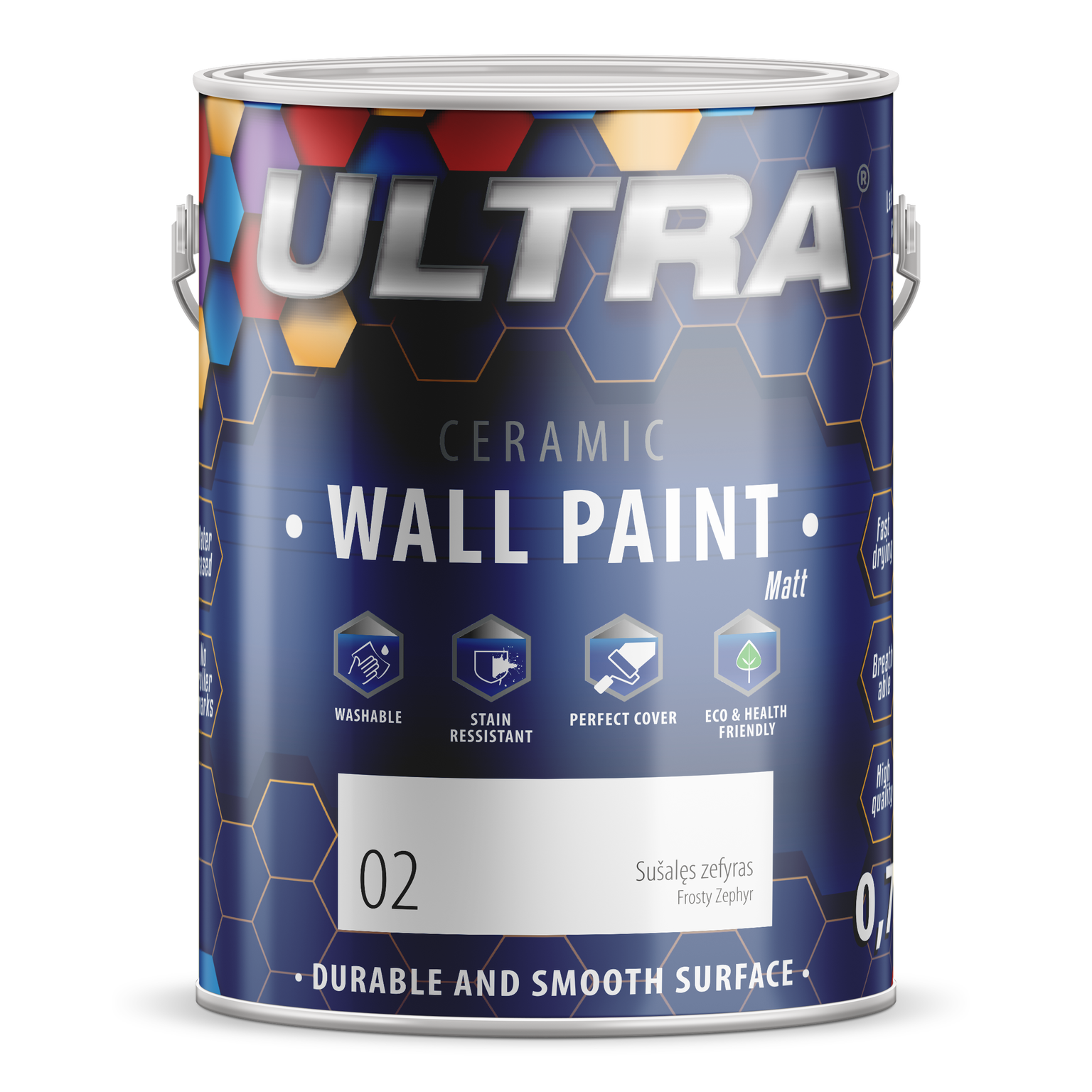 Interjero dažai ULTRA ceramic, sušalęs zefyras (2), 2,5 l-0