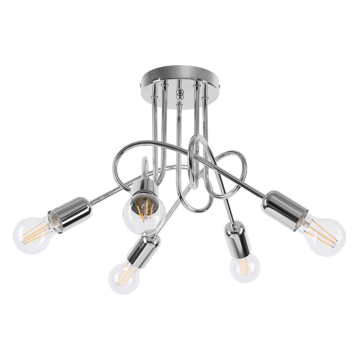 Lubinis šviestuvas LOOP 5 chromas, 5xE27, max 15 W LED, chromas-0