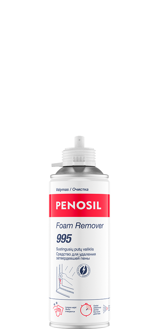 Sustingusių poliuretano putų valiklis PENOSIL Foam Remover 995, 320 ml, bespalvis-0
