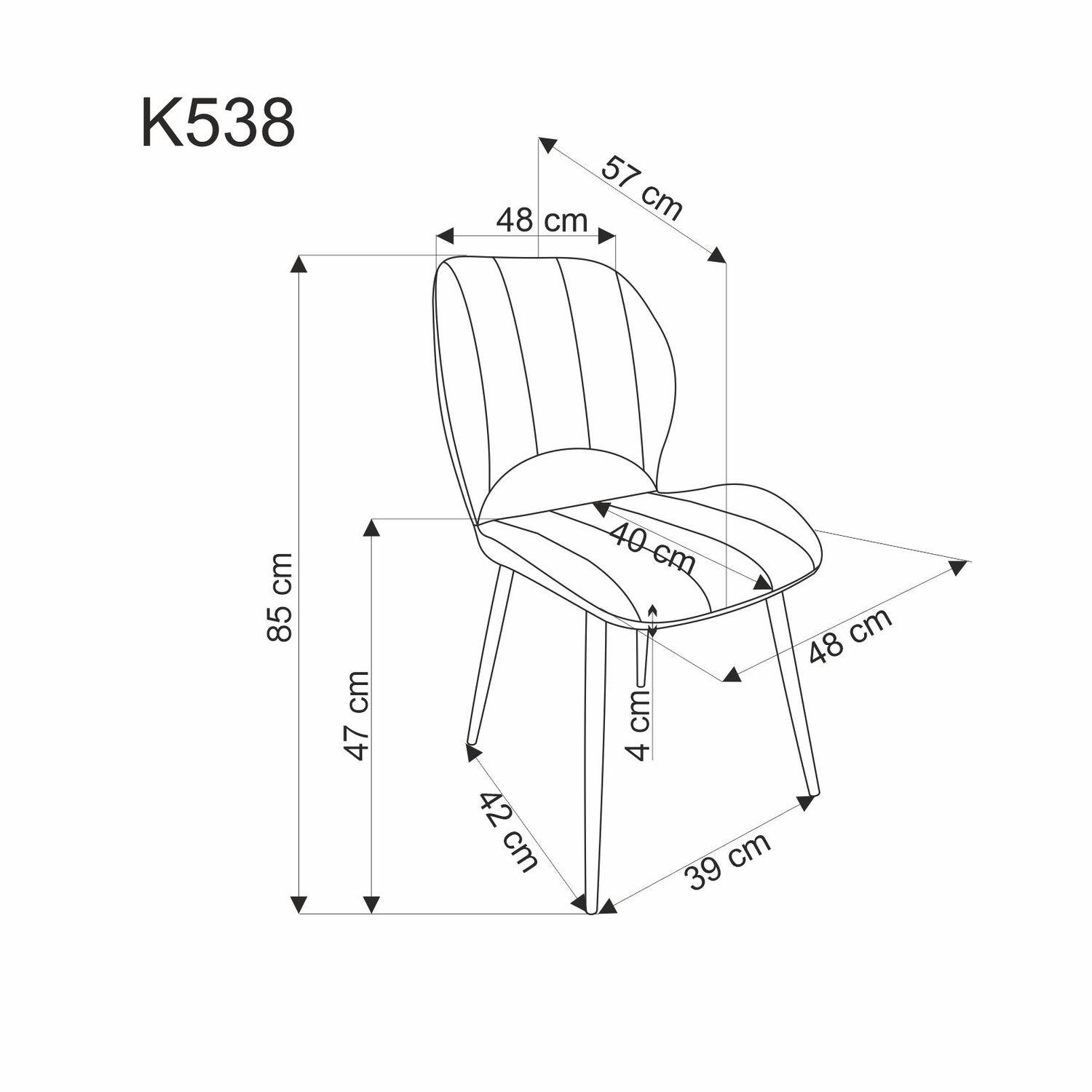 Kėdė K538, tamsiai žalia - 5