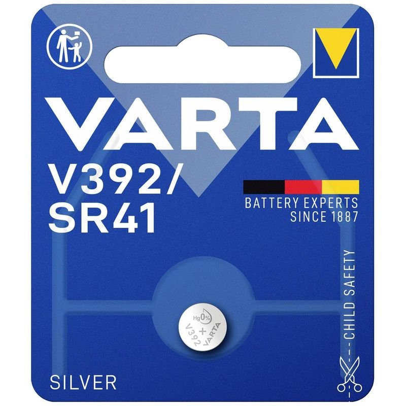 Elementai VARTA, V392/ SR41, sidabro oksido, 1 vnt