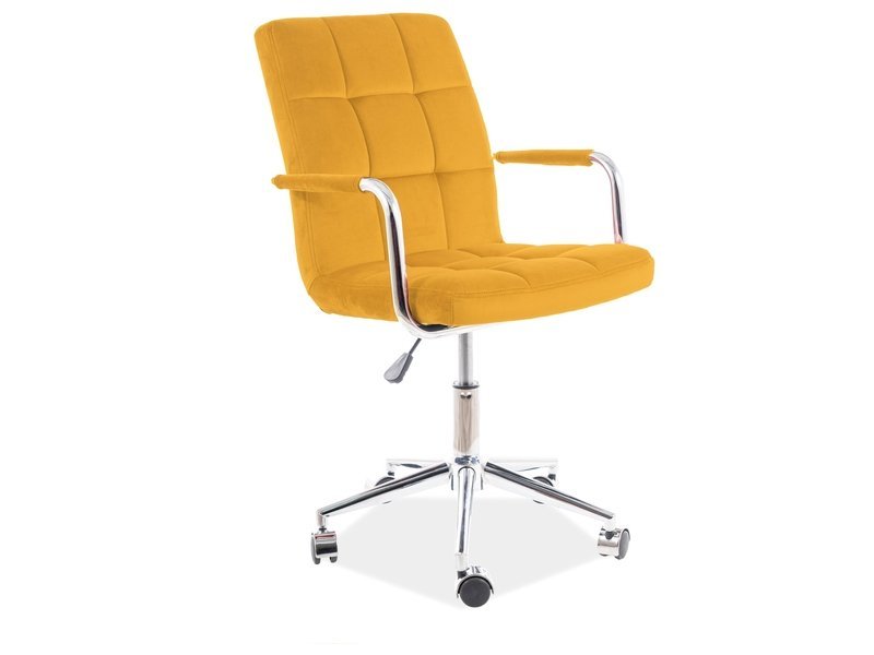 Biuro kėdė Q-022 VELVET, geltona