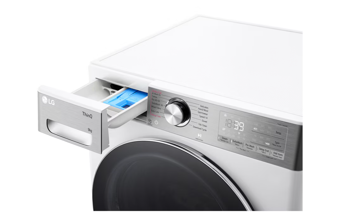 Skalbimo mašina LG F4WR909P3W, 9 kg, balta - 5