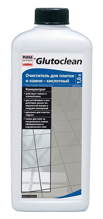 Plytelių ir gamtinio akmens valiklis GLUTOCLEAN, rūgštinis, 1 l-0
