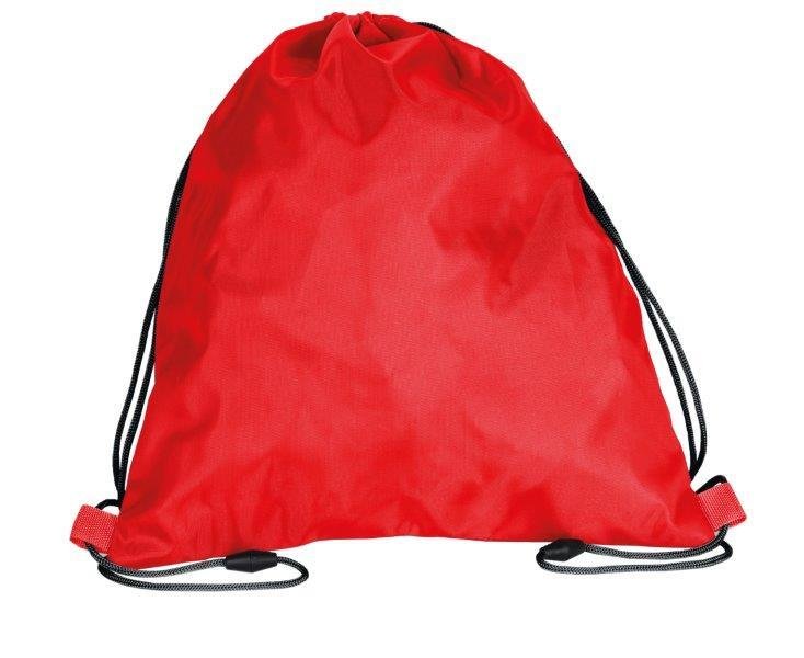 Sportinės aprangos maišelis PASO, raudonos spalvos, 38 x 38 cm