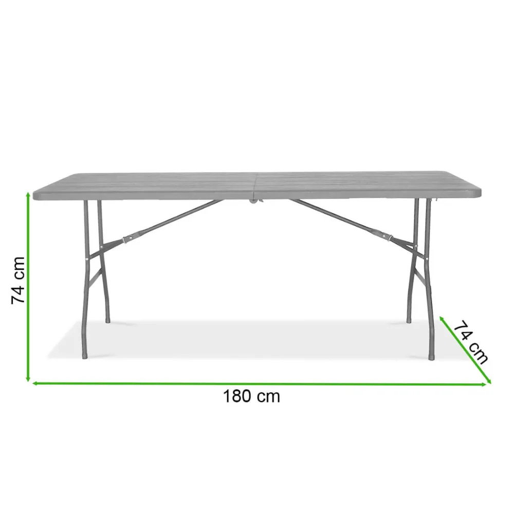 Sulankstomas lauko stalas CATERING, 180 cm, grafito - 4