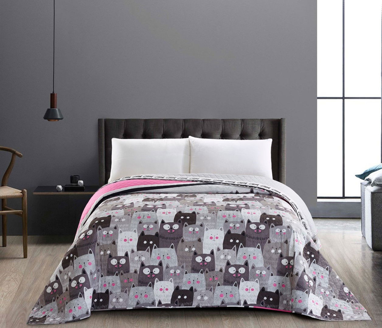 Lovatiesė DecoKing CATS INVASION, 170x270 cm - 2