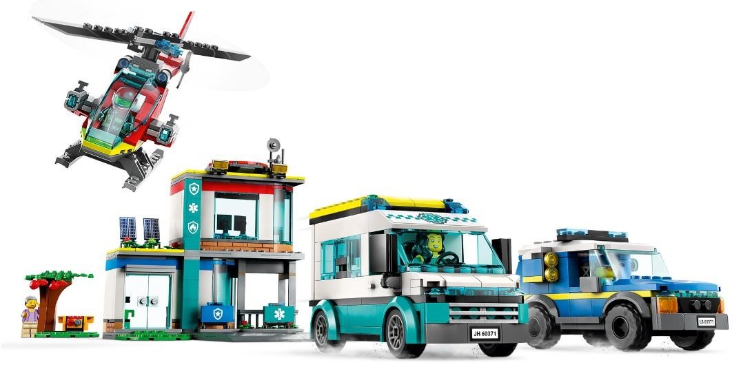 Konstruktorius LEGO® 60371 CITY Skubiosios pagalbos transporto priemonių būstinė - 4