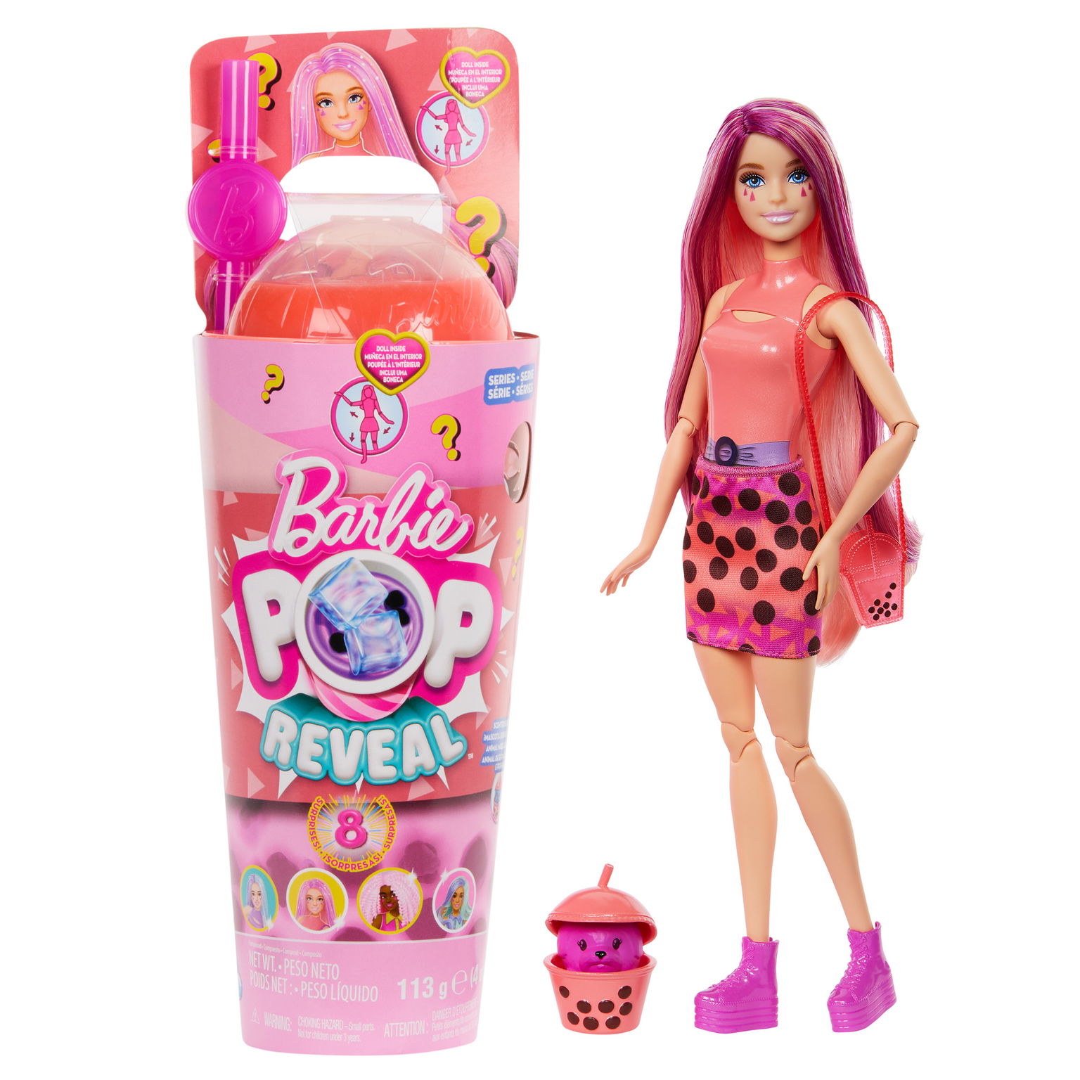 Barbie POP Reveal mango mochi siurprizų rinkinys, burbulinės arbatos serija - 1