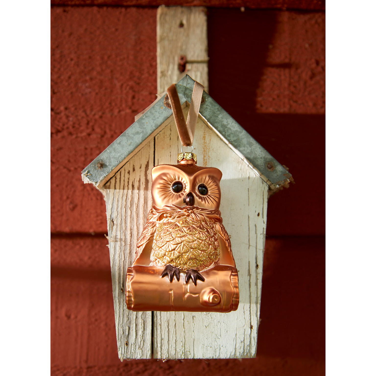 Kalėdinis eglės žaisliukas OWL, 3 spalvų, 10 cm, 1 vnt-1