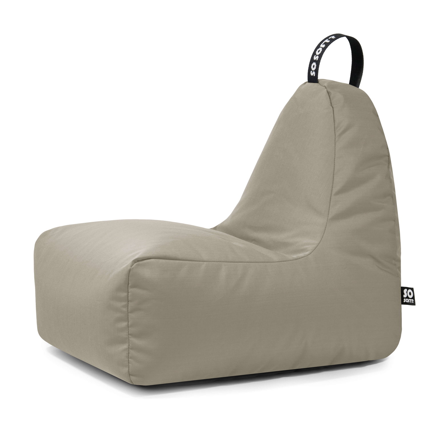 Sėdmaišis Chill XL Glow, 105x70x75 cm, baltai pilka-0