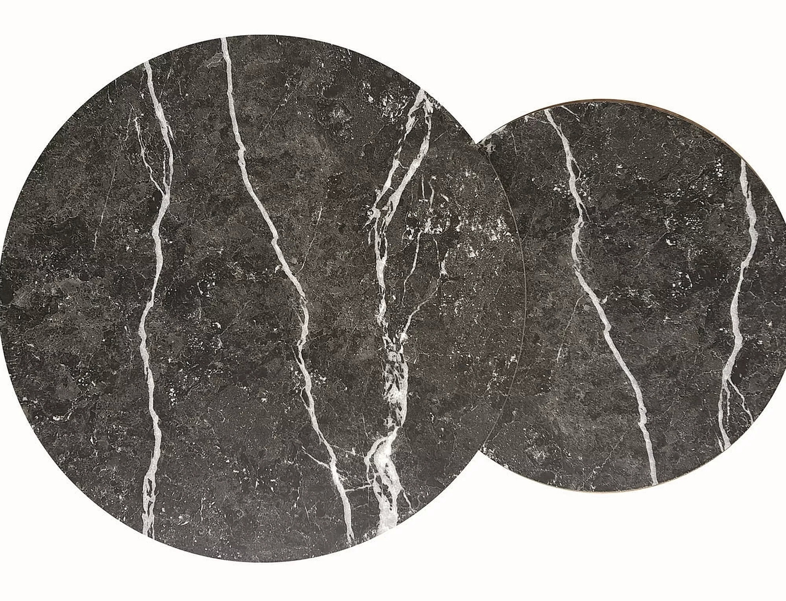 Kavos staliukų rinkinys Signal DION Juoda Marble/Aukso-1