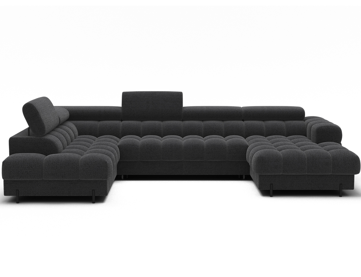 Kampinė sofa - lova Feraria Royal 05, tamsiai pilka sp., 202 x 358 cm x 93 cm-0