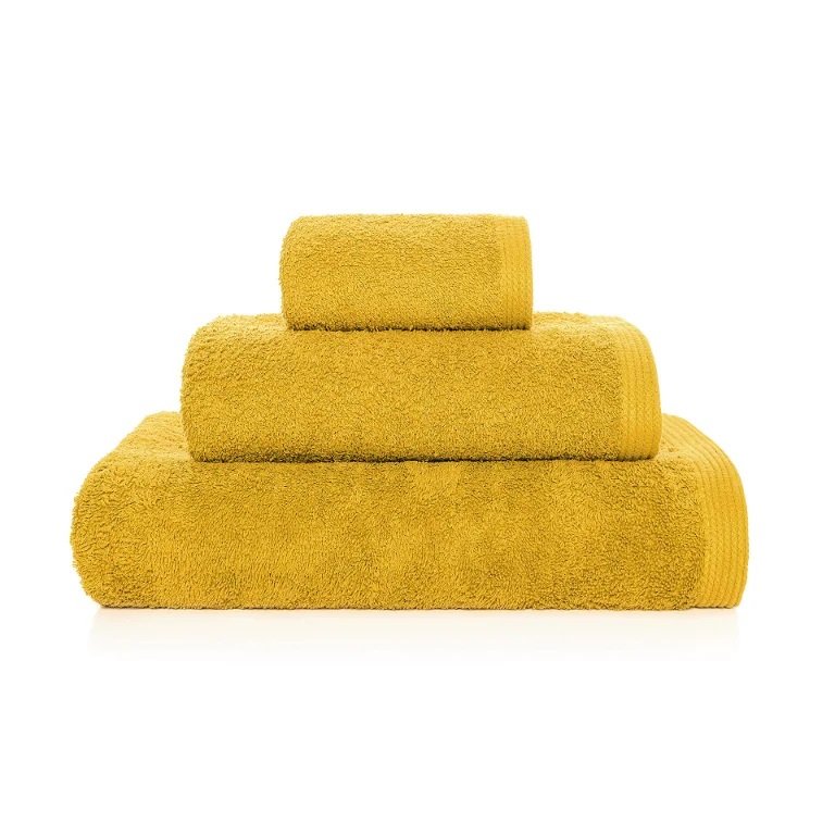 Vonios rankšluosčių rinkinys SOREMA PLUS, geltonos sp., 2 x 30 x 50 cm + 50 x 100 cm, 100% medv.