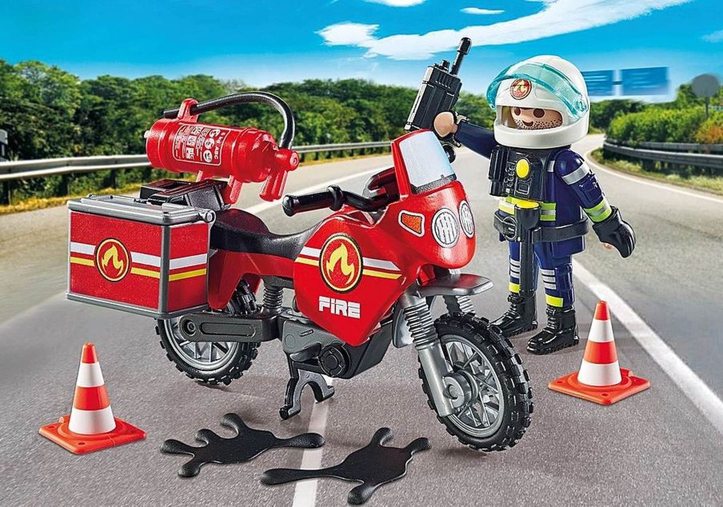Konstruktorius PLAYMOBIL ACTION HEROES Ugniagesių motociklas - 3