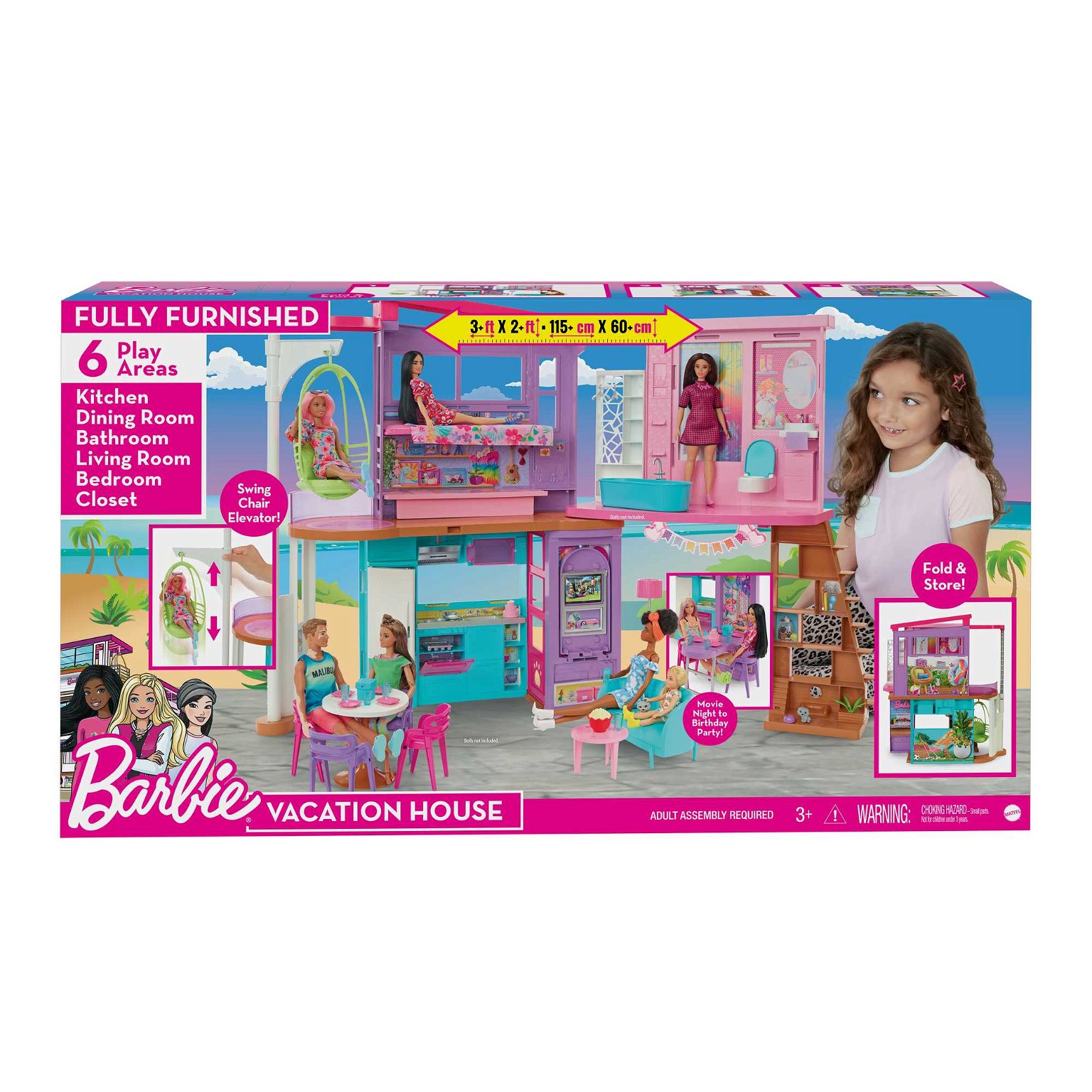 Lėlės Barbie Malibu namas 2022 - 8