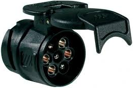 Priekabos elektros lizdas ALBURNUS, 13 / 7 PVC-0