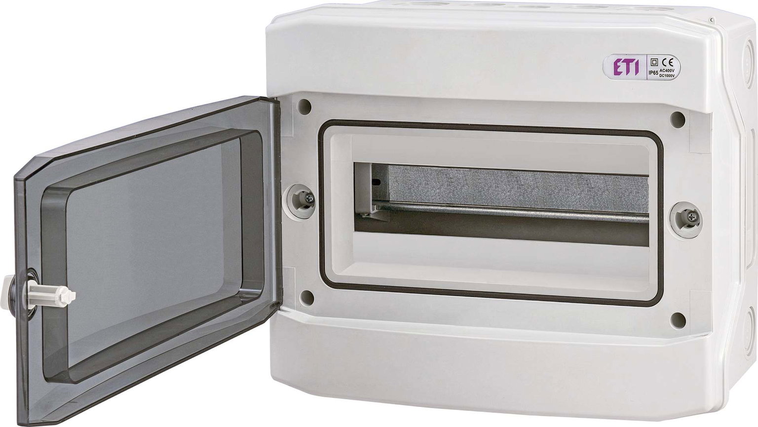 Virštinkinis skydelis ETI su skaidriomis durelėmis, 12 modulių, IP65, baltos sp.-1