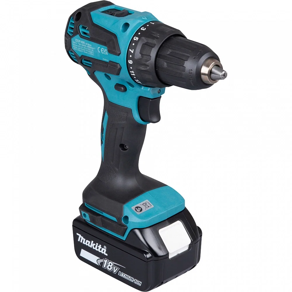Akumuliatorinis suktuvas-gręžtuvas MAKITA DDF490Z, 18 V, 50/27 Nm, be akumuliatoriaus - 6