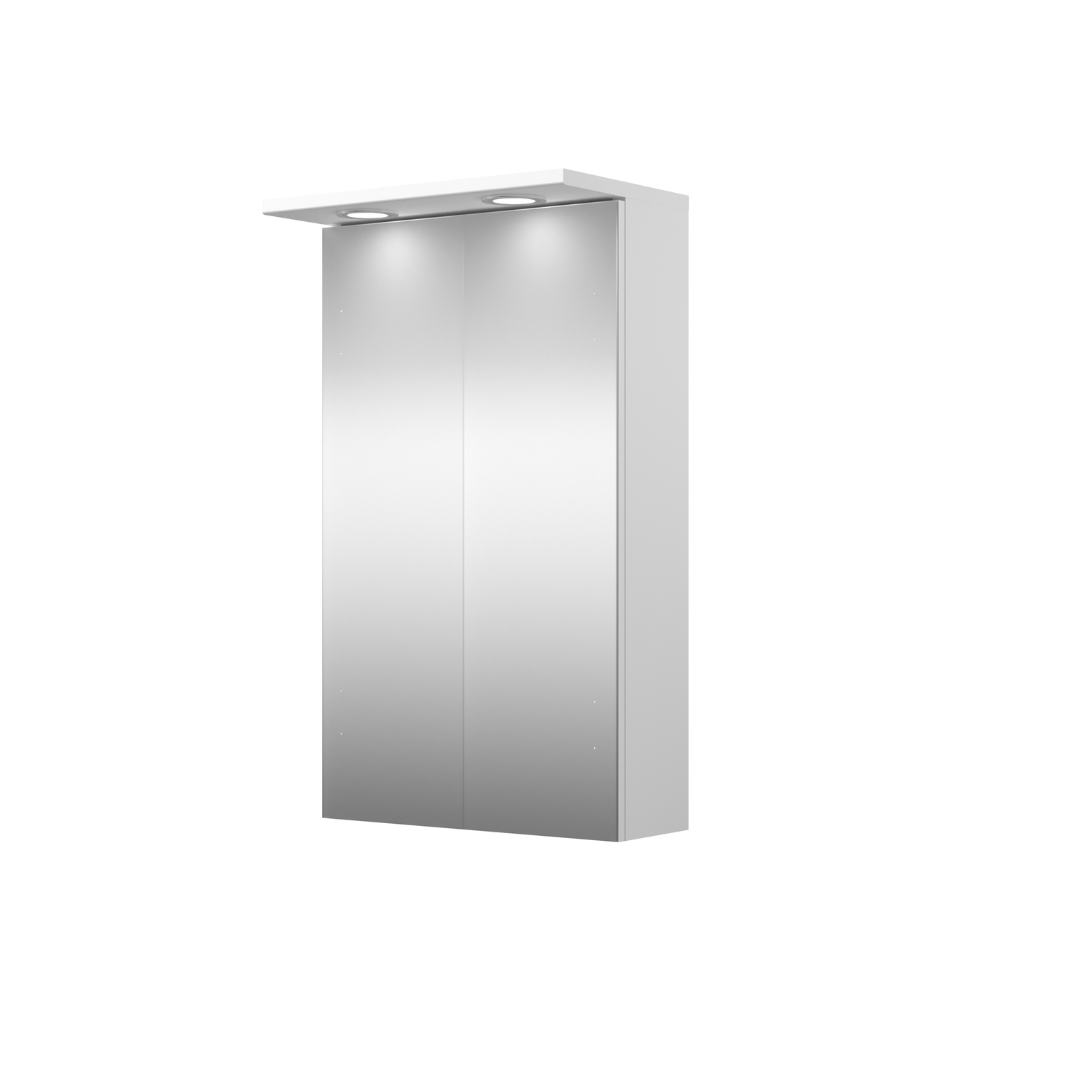 Vonios spintelė RB BATHROOM TETRA, su veidr., LED apšvietimu, baltos sp., 40 x 69 x 24 cm-0
