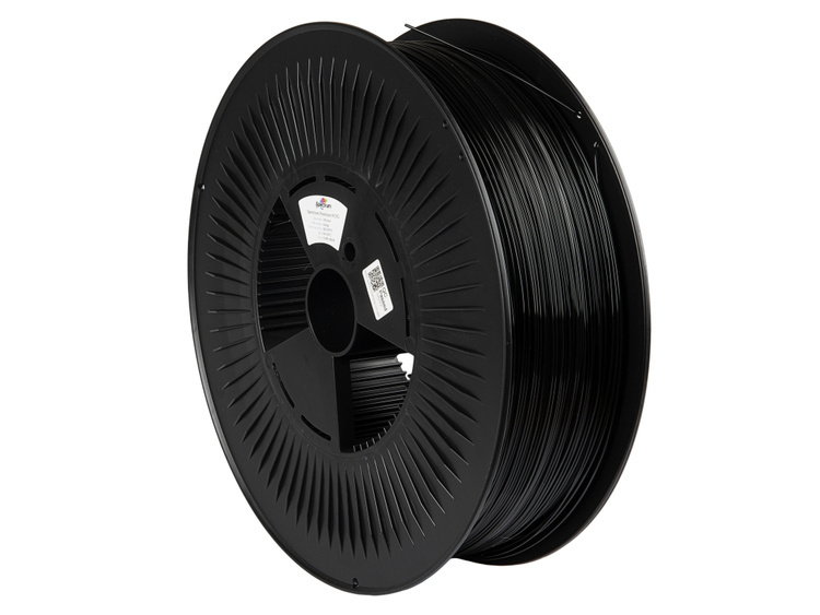 3D plastikas SPECTRUM PET-G PREMIUM DEEP BLACK, 4.5 kg, juoda sp.-0