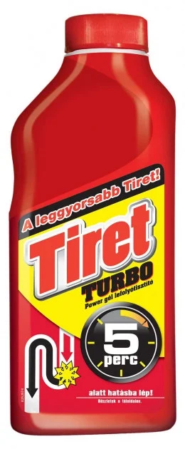 Kanalizacijos vamzdžių valiklis TIRET Turbo, 500 ml