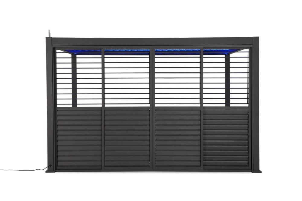 Stumdomos žaliuzinės durys pavėsinei Pergola PREMIUM 4m, antracito sp. - 5