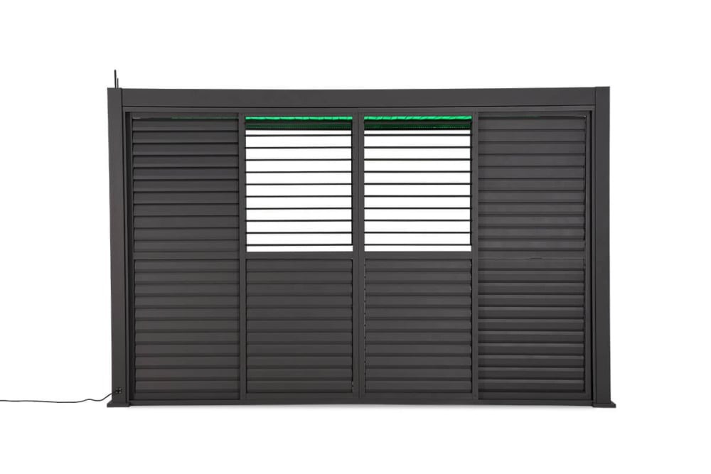 Stumdomos žaliuzinės durys pavėsinei Pergola PREMIUM 4m, antracito sp. - 3
