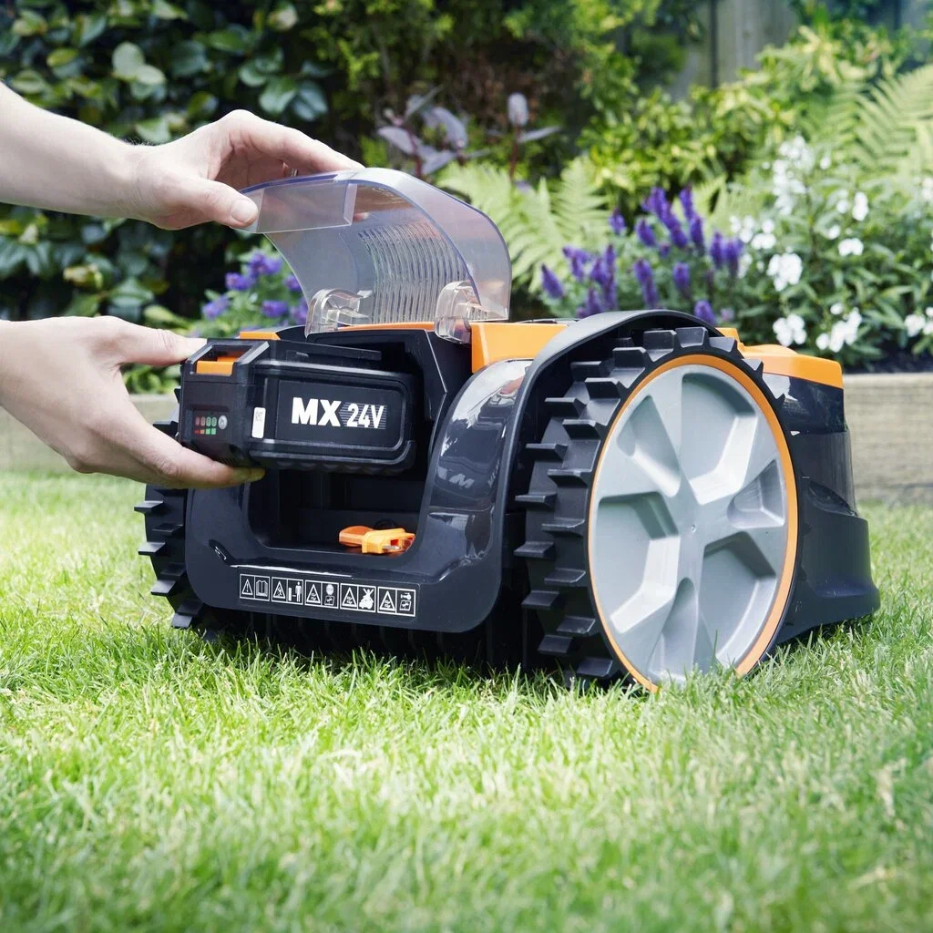 Belaidis vejos pjovimo robotas LAWNMASTER OcuMow, 24 V, 4,0 Ah, iki 350 m², su kamera - 5