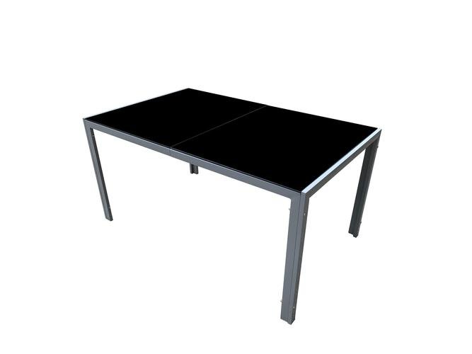 Lauko stalas Bonaire, 150x90x70 cm, juodas