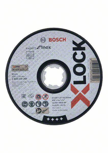 Plieno pjovimo diskas BOSCH X-Lock, 125 x 1,6 x 22,23 mm, AS 46 T INOX BF - 2