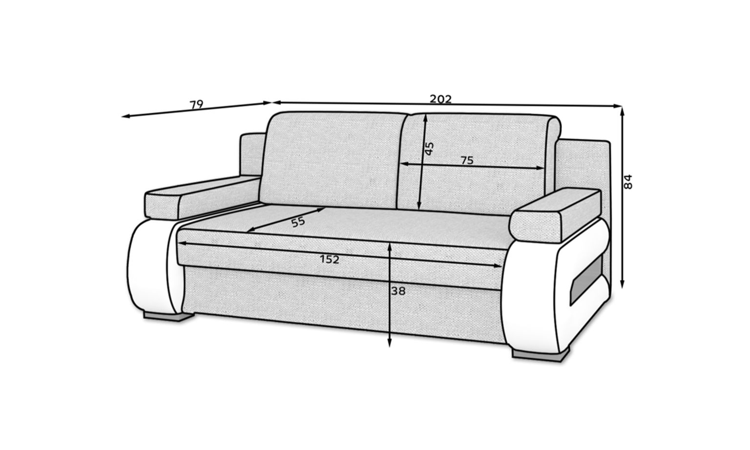 Sofa Laura, ruda/geltona - 4