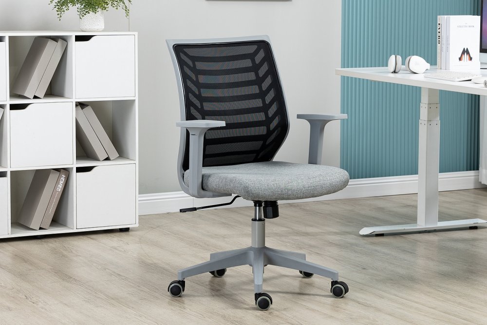 Biuro kėdė Q-320, juoda/pilka - 2