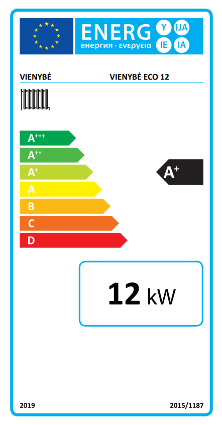 Kietojo kuro katilas VIENYBĖ Eco, 12 kW - 5