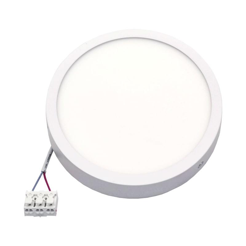 Paviršinė LED panelė TOPE MODENA, IP44, 4000 K, 22 W, 1772 lm, baltos sp., Ø18 x h3,1 cm - 6