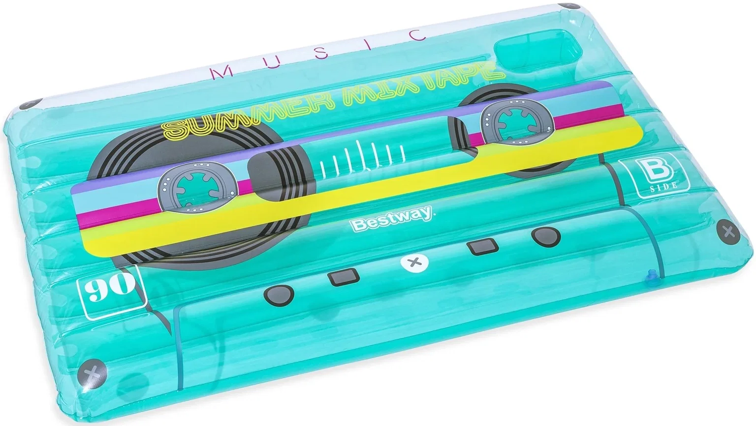 Pripučiamas vandens čiužinys BESTWAY Retro Beats Pool Float, 174 x 117 cm-0