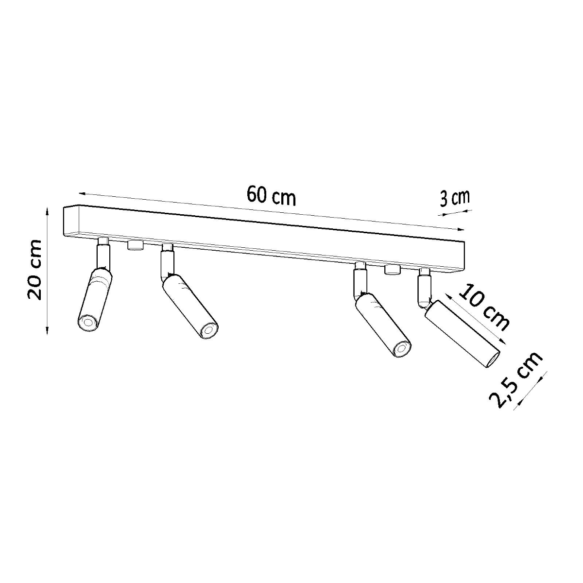 Kryptinis šviestuvas SOLLUX EYETECH 4 baltas - 4