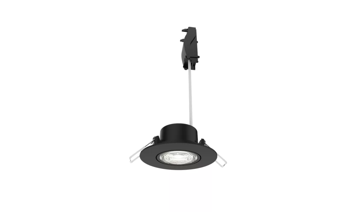 Įleidžiamas LED šviestuvas PHILIPS CILANTRO, 5W 2700K 500lm, dimeriuojamas juodos sp, Ø9cm-0