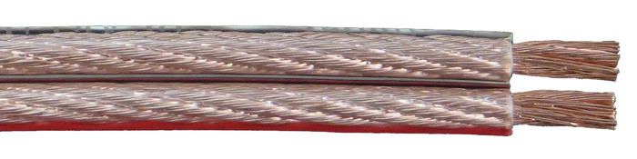 Garsiakalbių kabelis, 2 x 1,00 mm2, skaidrus, varinis-0