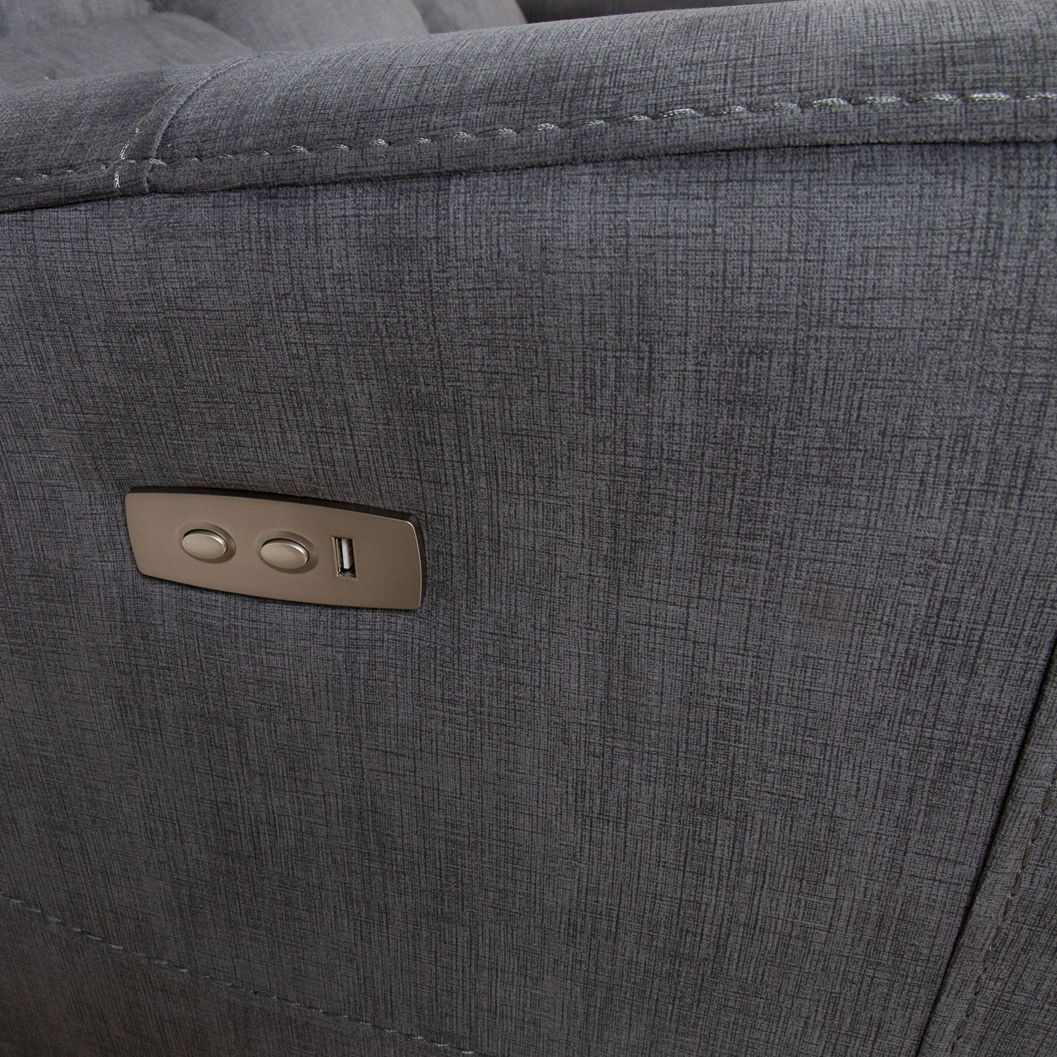Sofa GASTON 3 su elektriniu mechanizmu, tamsiai pilka - 5