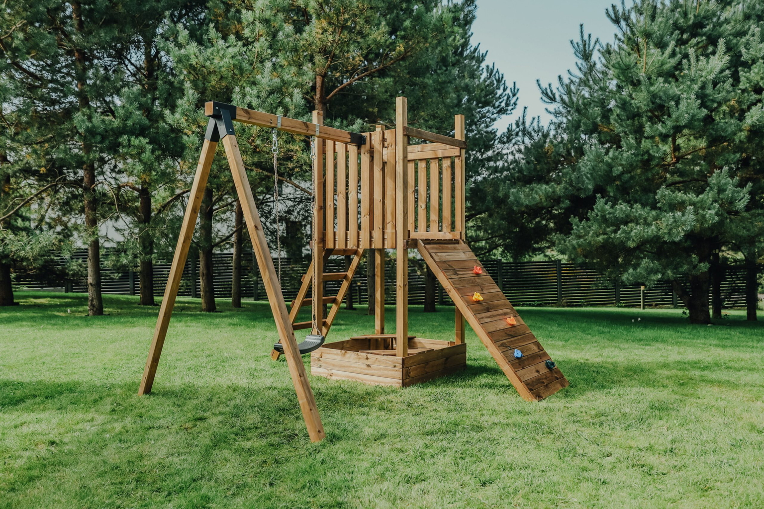 Medinė vaikų žaidimų aikštelė HATIS „Nitu“ - 3